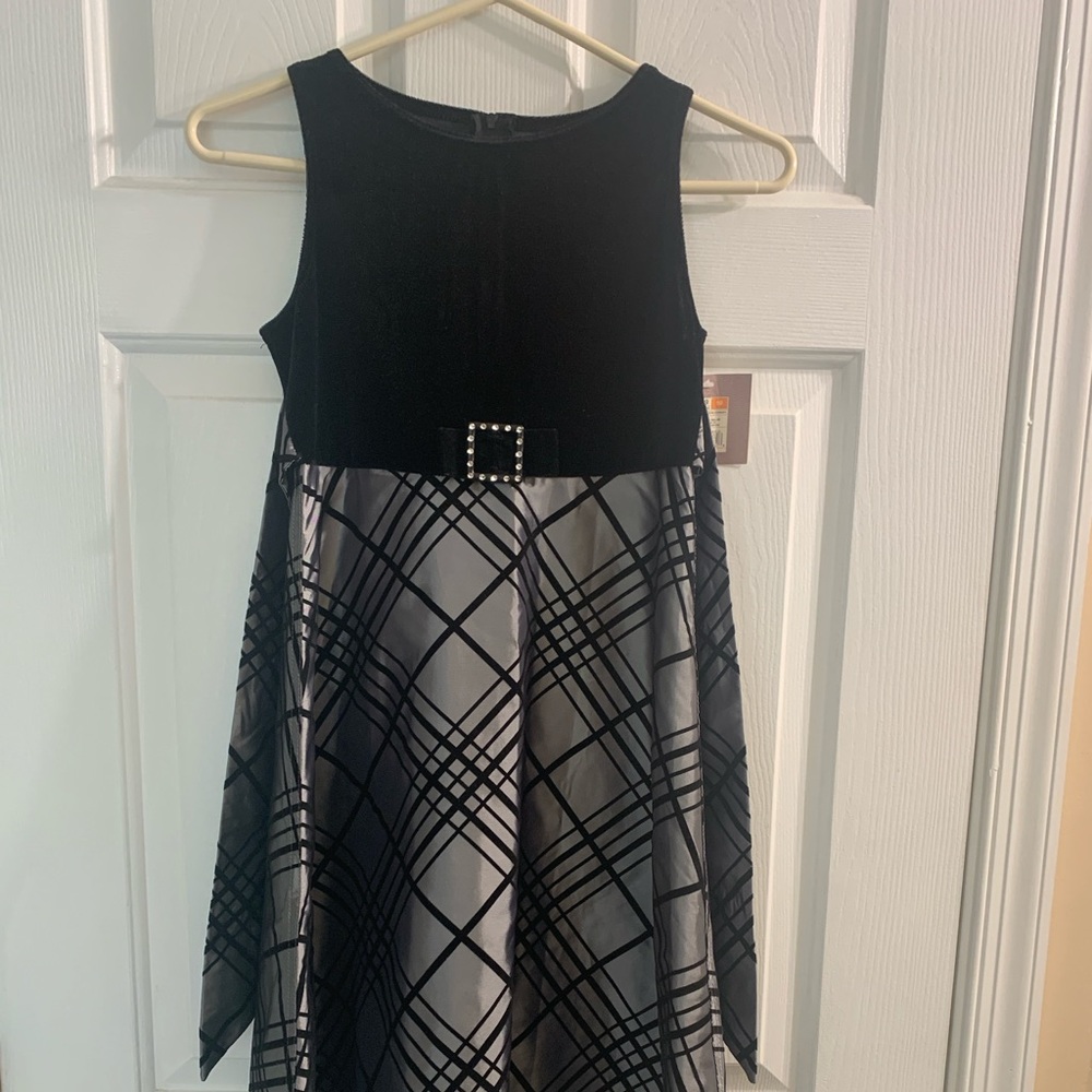 Elegant Black and Gray Kids Formal Dress by Perfectly Dressed size 10